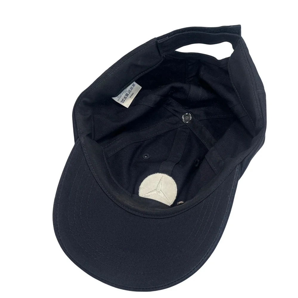 Lands End Mercedes-Benz Club America Hat Navy Blue Cotton Logo Baseball Cap OSFA